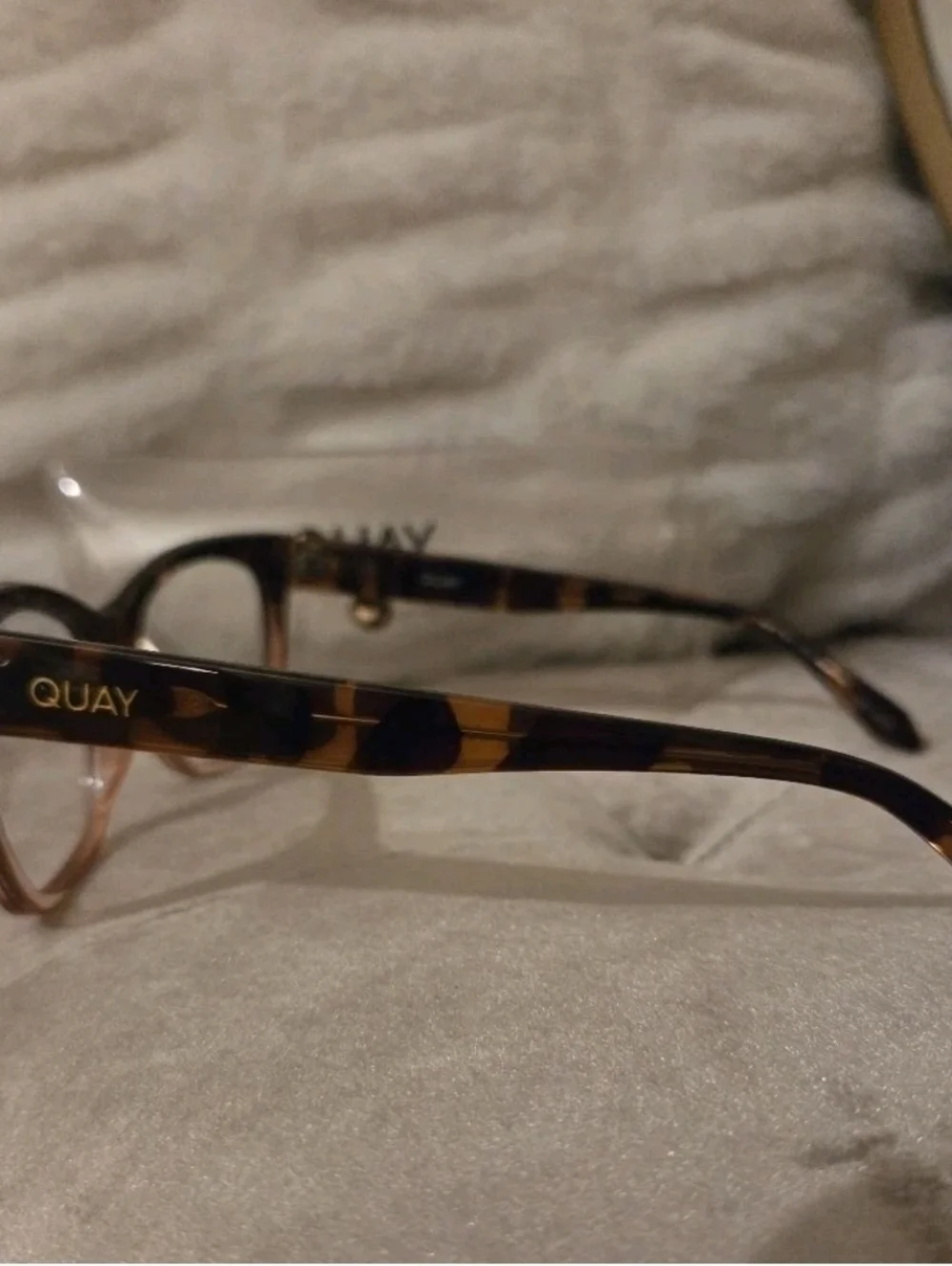 QUAY Tortoiseshell 'After Hours Mini' Clear Glasses